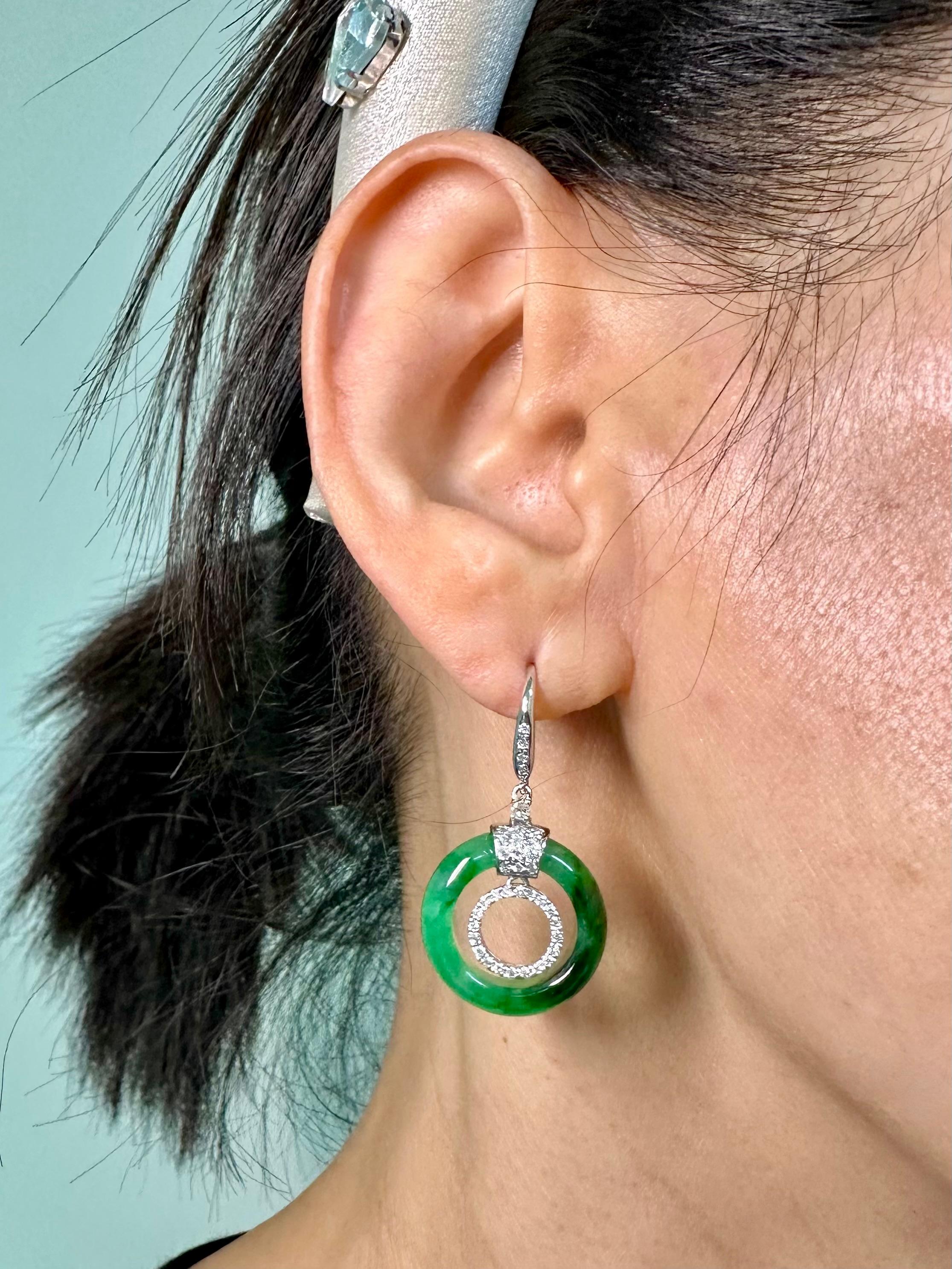 apple green earrings