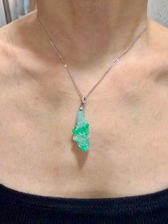 Certified Natural Icy Jade Cabbage Pendant. Fertility & Purity Very Transparent!