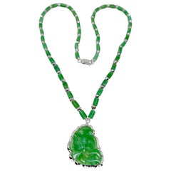 Certified Natural Jade & Diamond Goldfish Pendant. Apple Green Color. Lucky Jade
