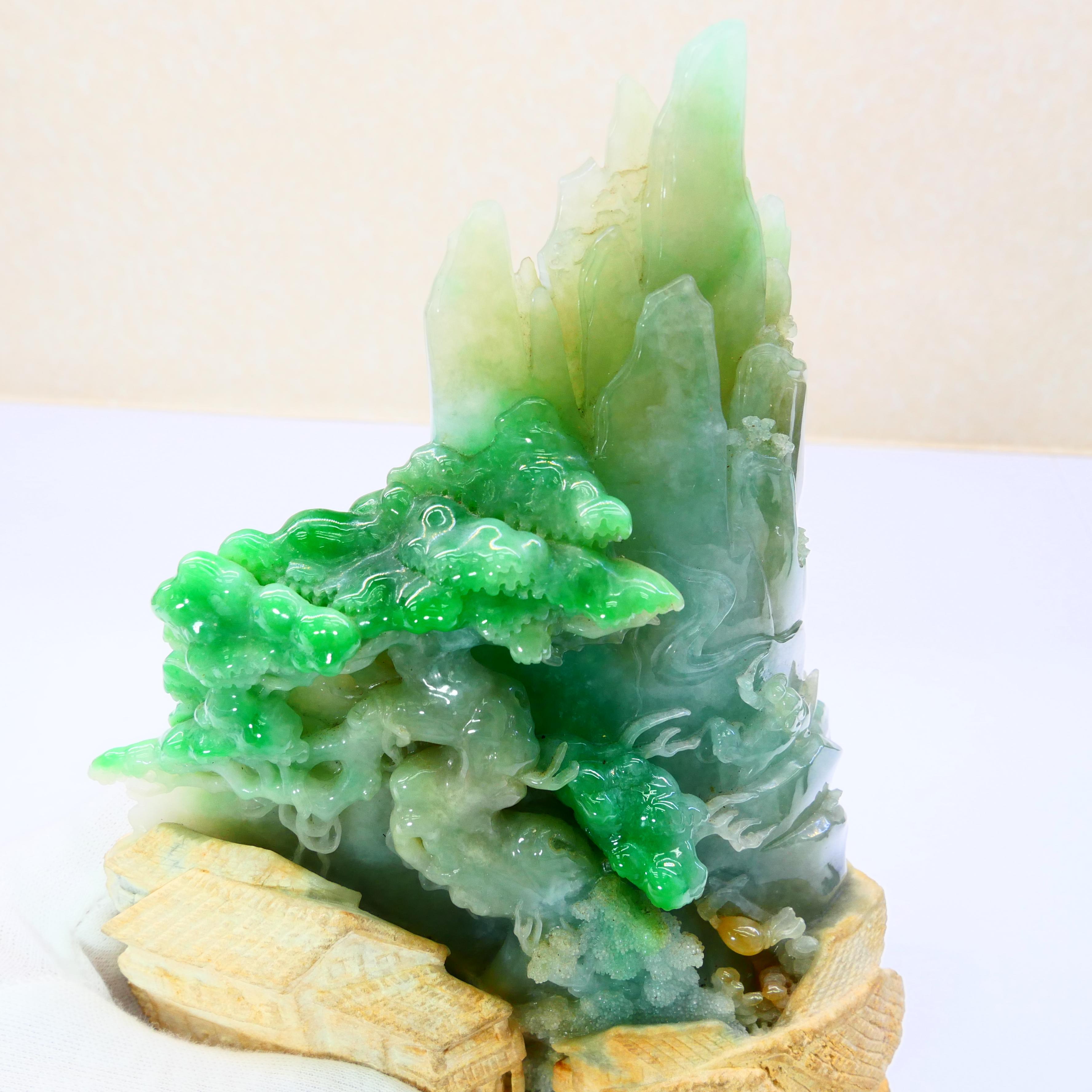 Zertifizierte natürliche Jade-Dekoration mit dem Titel „My Beautiful Home Town“ im Angebot 4