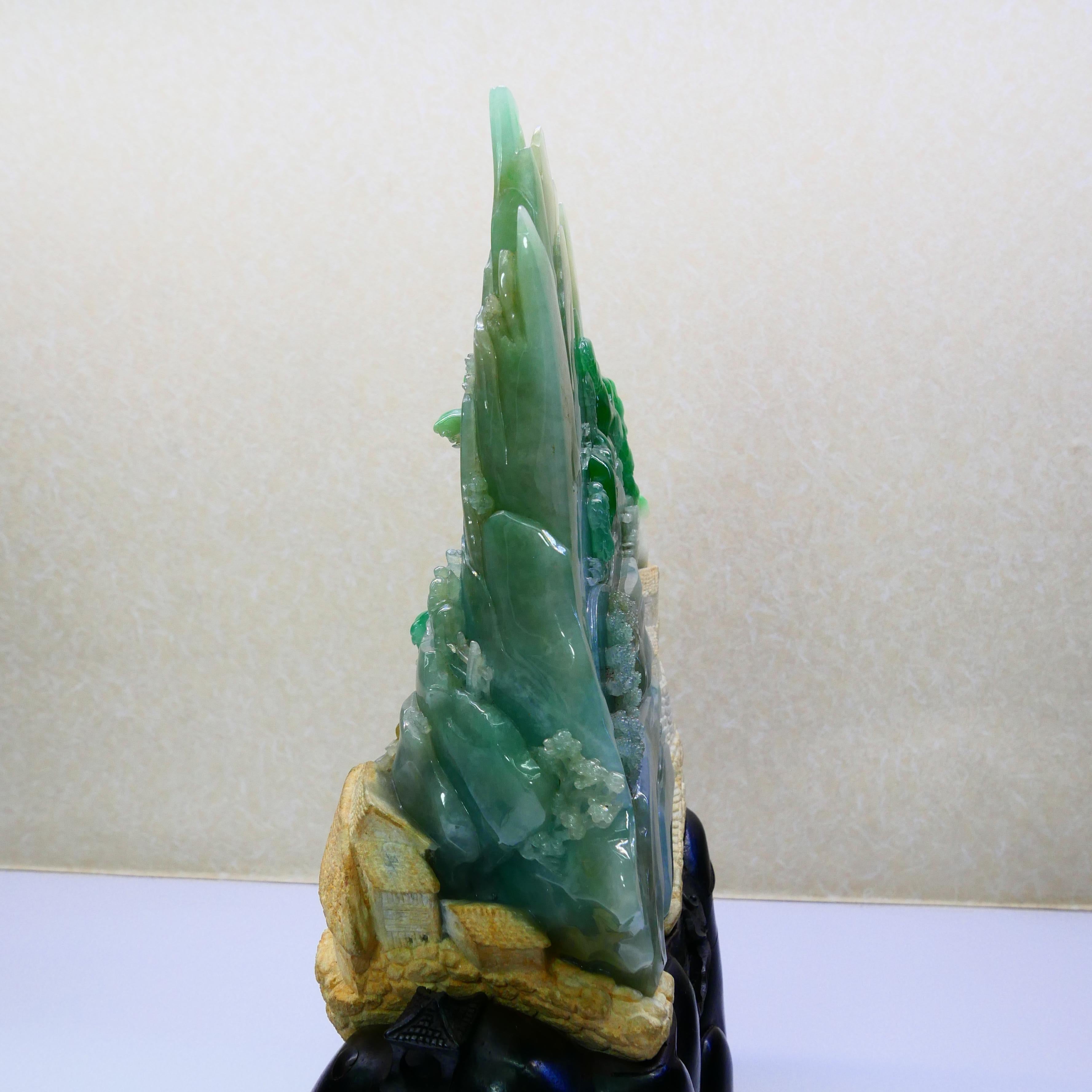 Zertifizierte natürliche Jade-Dekoration mit dem Titel „My Beautiful Home Town“ im Angebot 5
