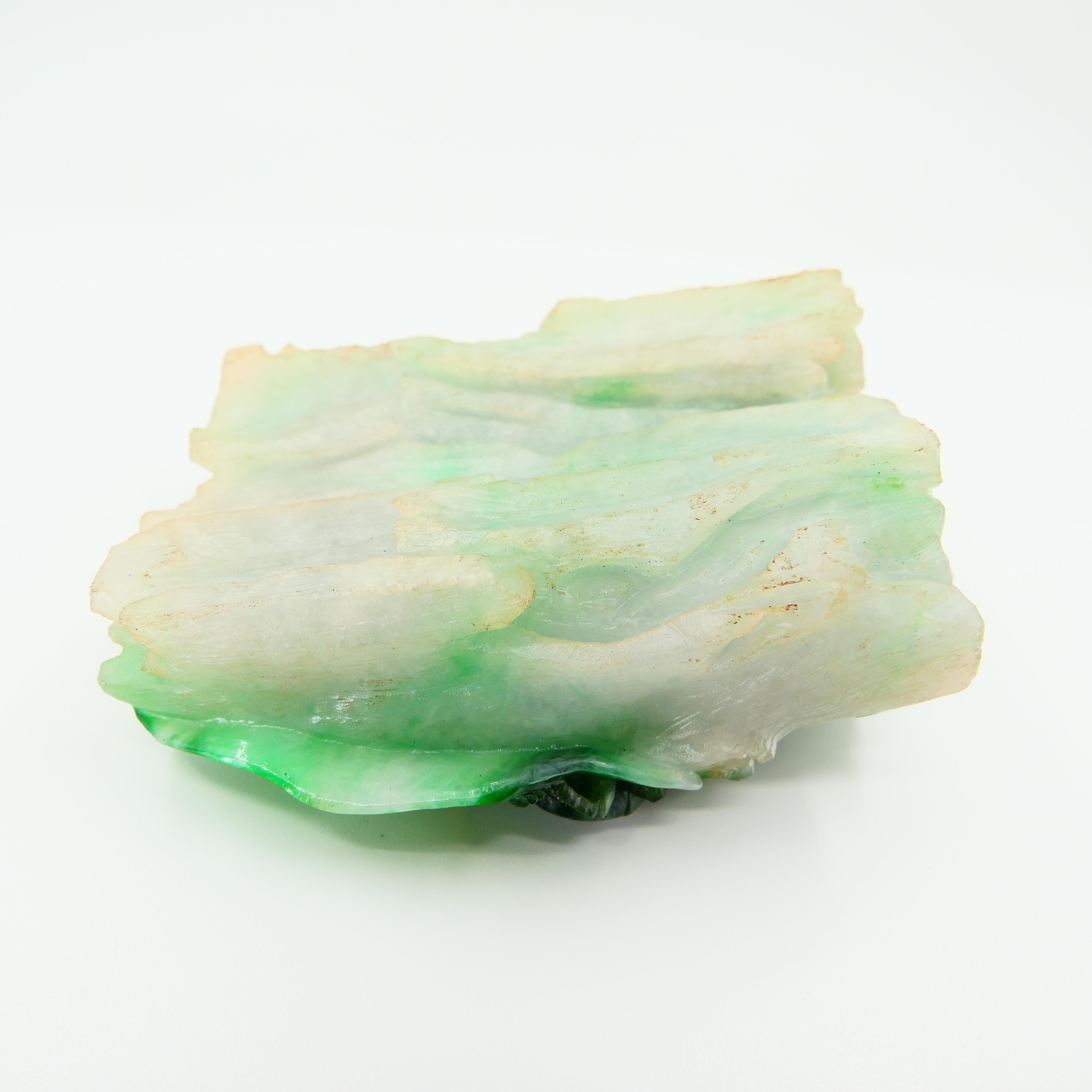 Certified Natural Jadeite Jade Decoration, Titled 