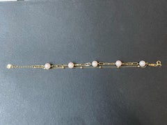 Certified Natural Japan Akoya Pearl Double Layer Bracelet in 18K Gold