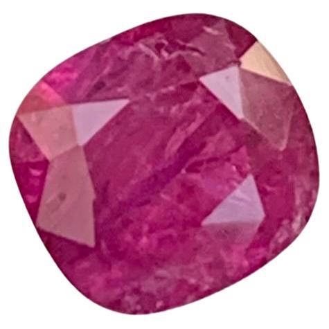 Certified Natural Loose 1.46 Carat Ruby Cushion Shape Gem For Engagement Ring