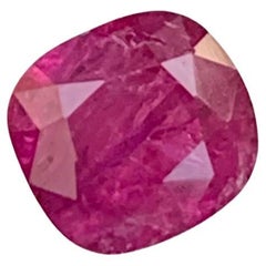 Rubí natural certificado suelto de 1,46 quilates en forma de cojín para anillo de compromiso