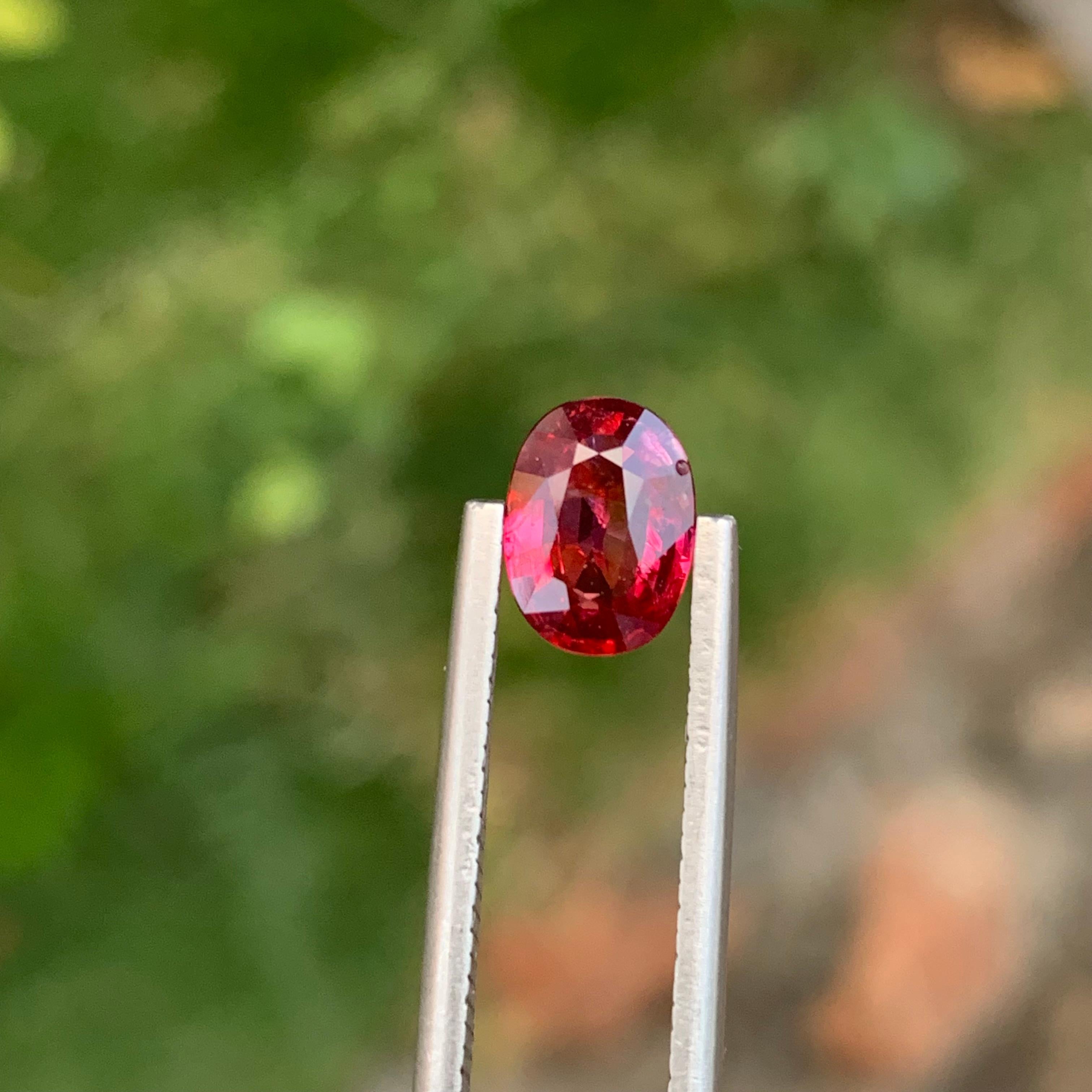 Certified Natural Loose 1.79 Carat Lustrous Ruby Oval Shape Gem From Africa  For Sale 4