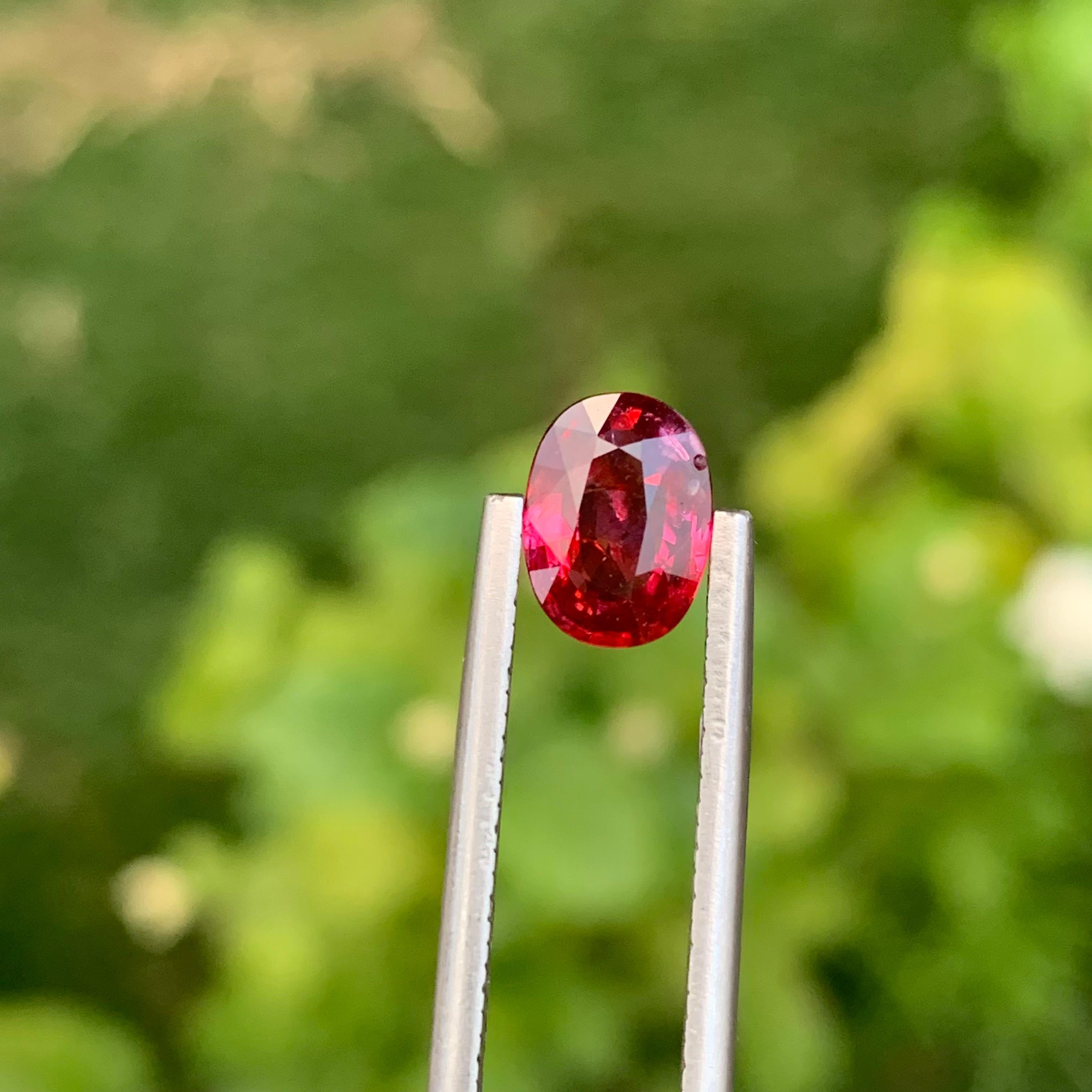 Certified Natural Loose 1.79 Carat Lustrous Ruby Oval Shape Gem From Africa  For Sale 3