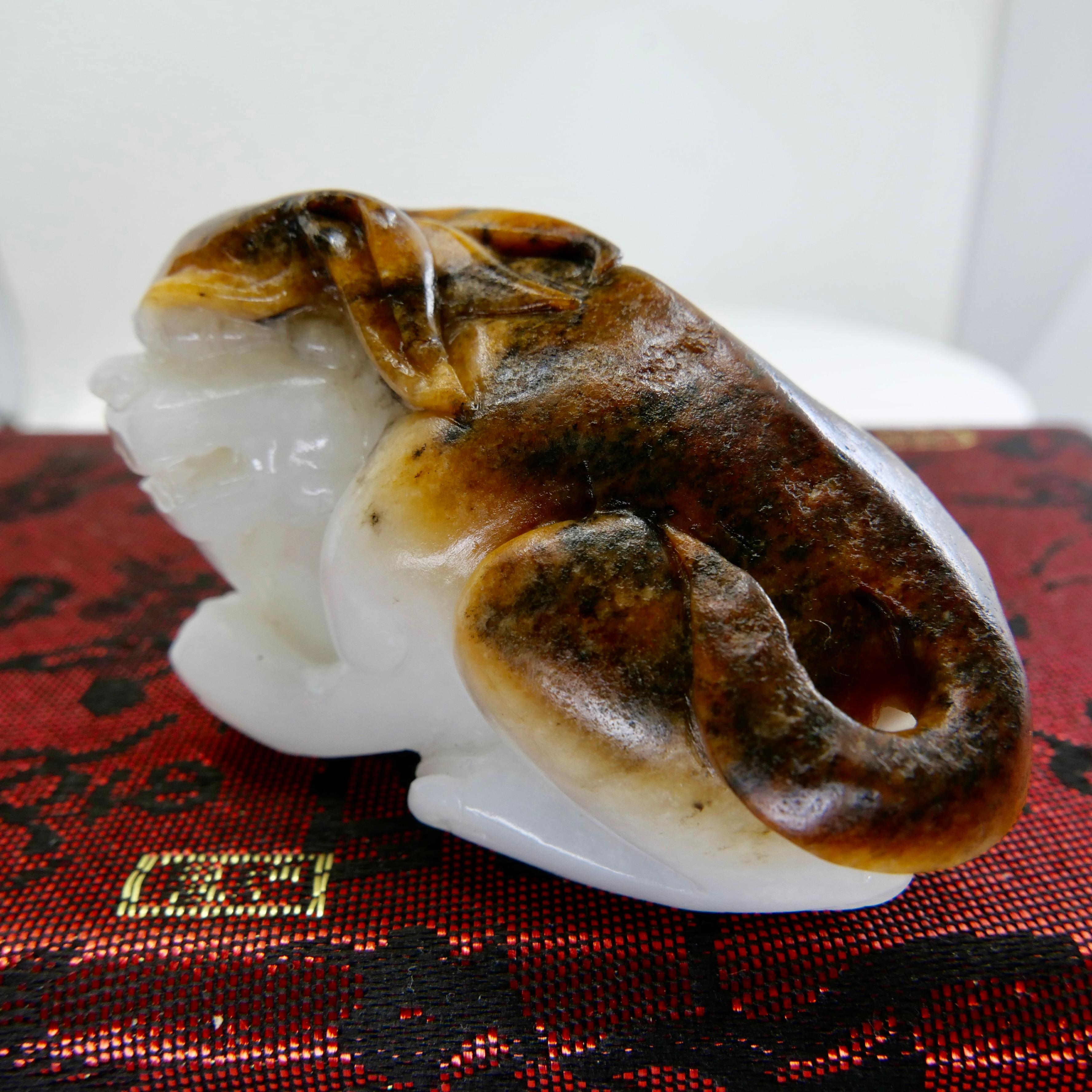 Certified Natural Nephrite Jade Mythical Beast, Hetian River Pebble Material For Sale 5