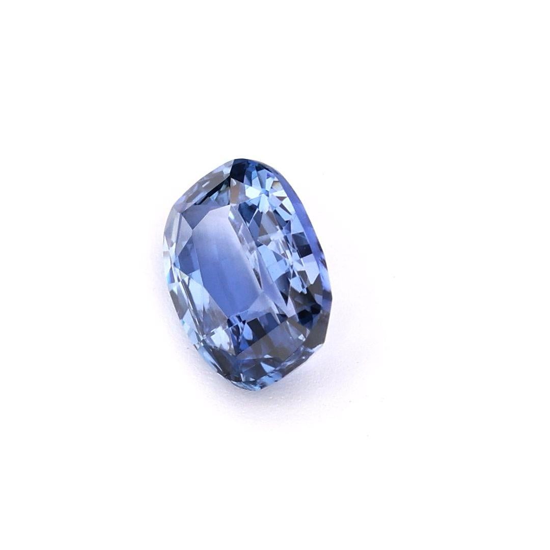 Cushion Cut Certified Natural No heat Blue Sapphire Ceylon Origin Gemstone 1.15 Ct For Sale