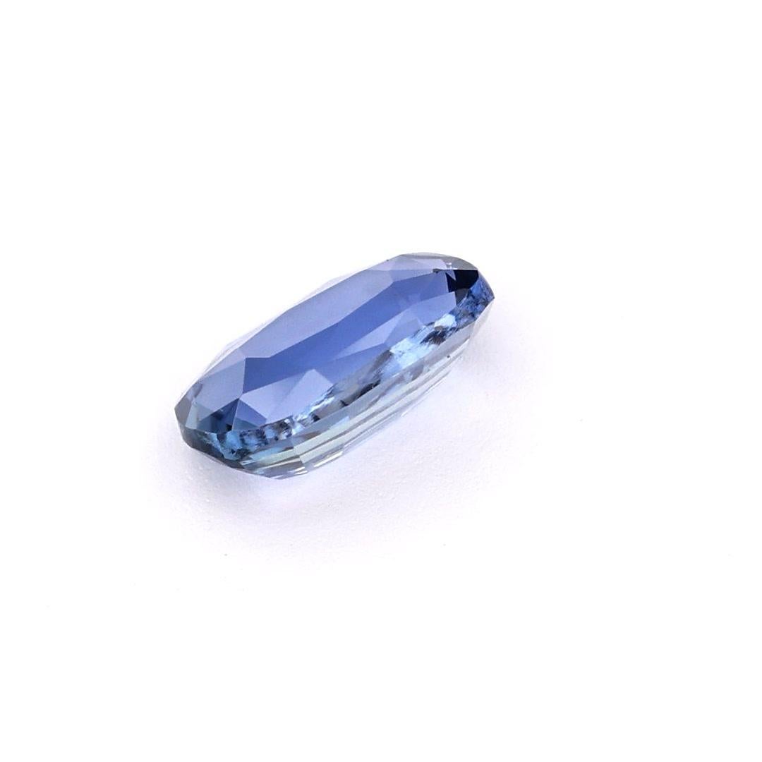 Women's or Men's Certified Natural No heat Blue Sapphire Ceylon Origin Gemstone 1.15 Ct For Sale