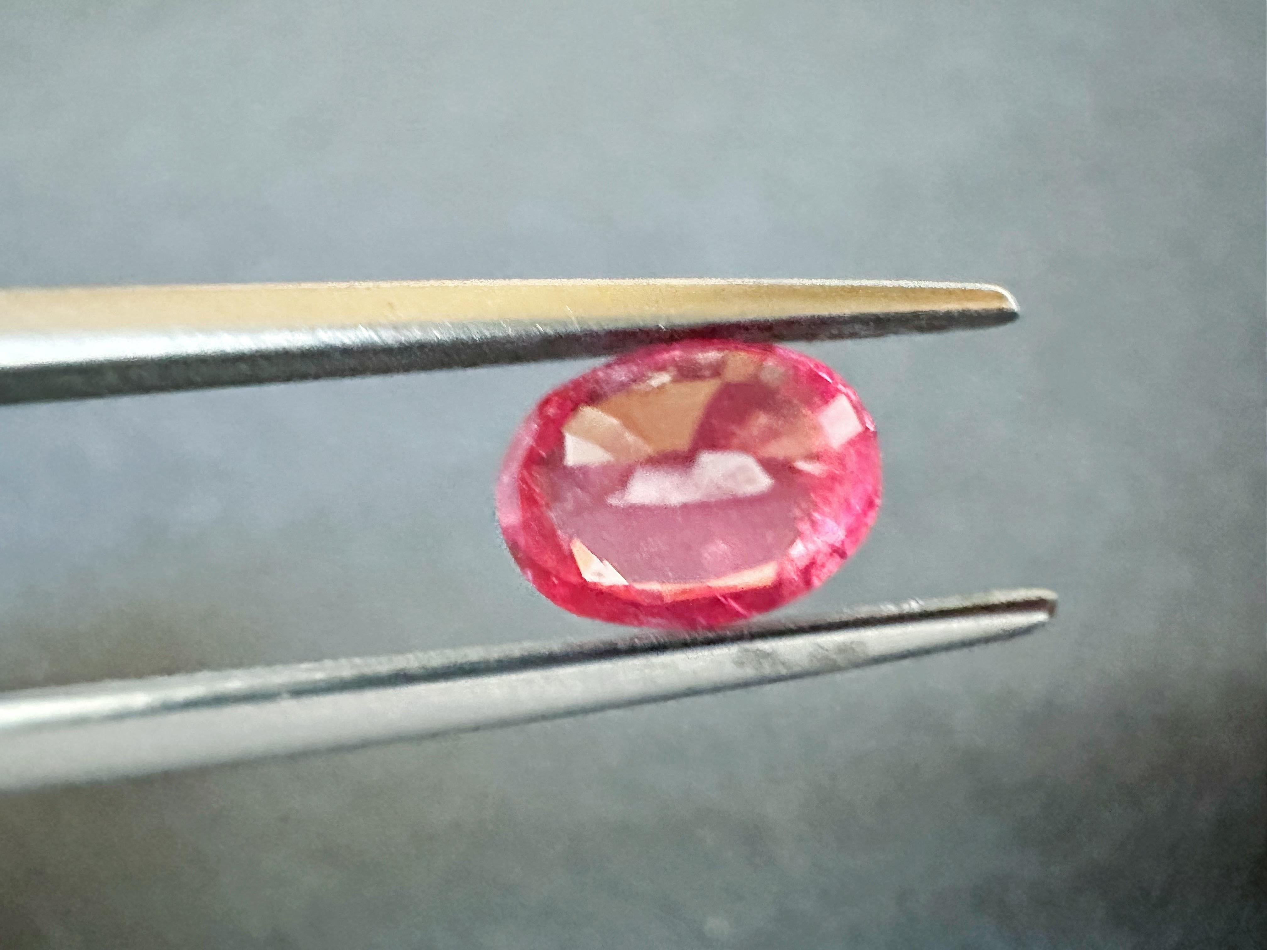 Certified Natural Orangy Red Mahenge Spinel Loose Stone, Great Neon Color Spinel For Sale 6