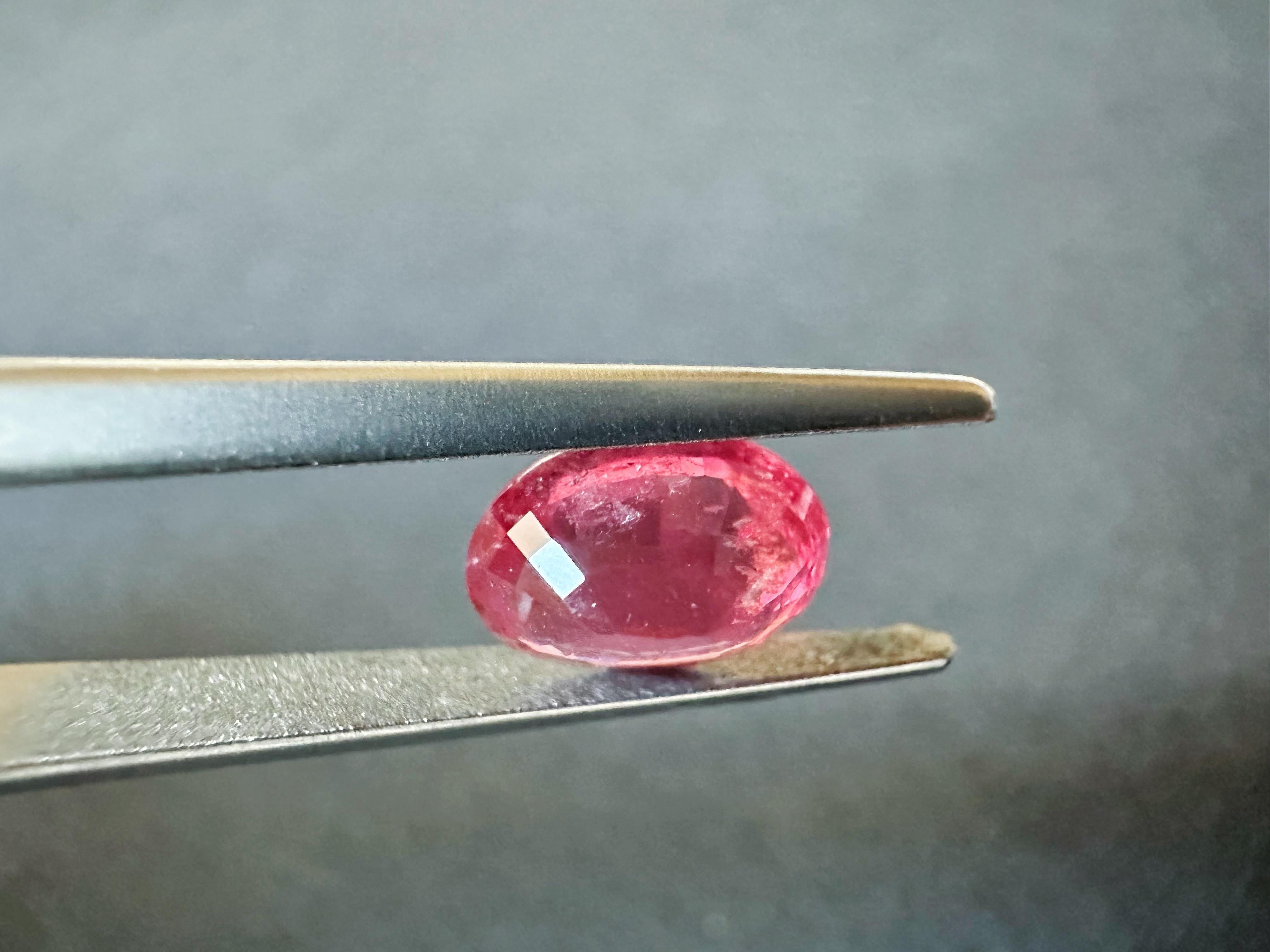 Certified Natural Orangy Red Mahenge Spinel Loose Stone, Great Neon Color Spinel For Sale 3