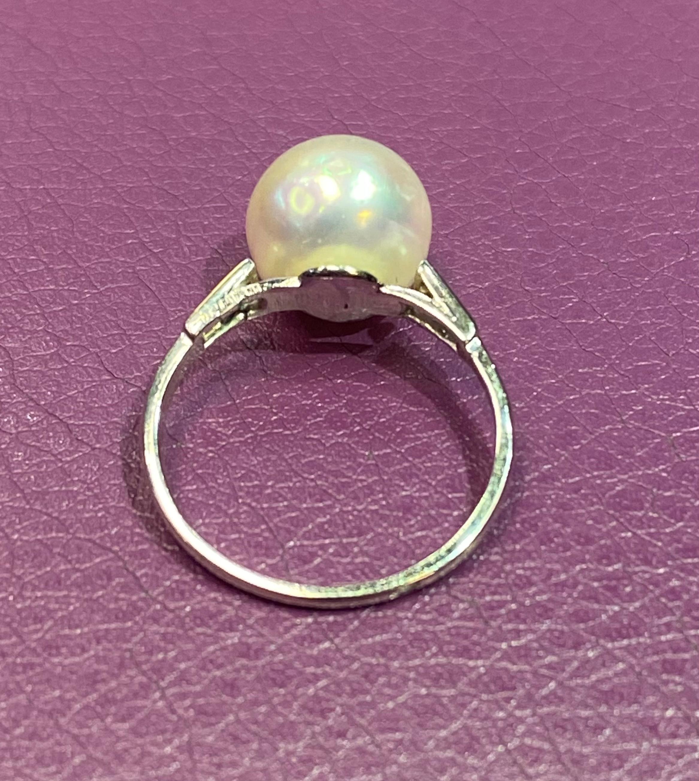 Certified Natural Oriental Pearl Ring For Sale 1