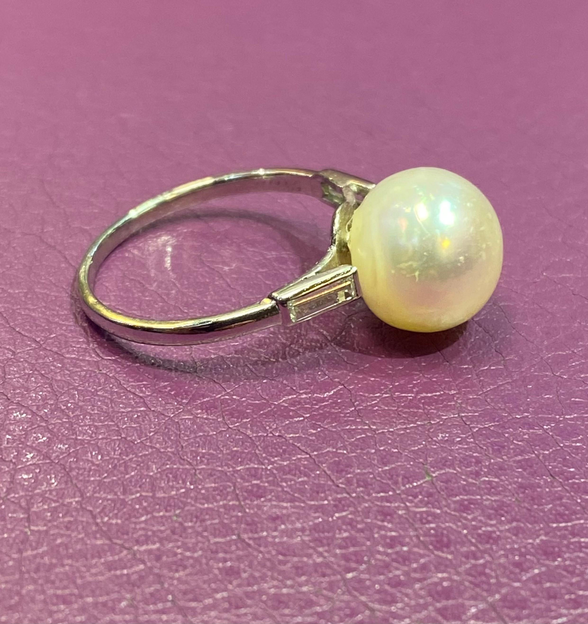 Certified Natural Oriental Pearl Ring For Sale 2