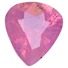 Zaffiro rosa violaceo naturale certificato con taglio a pera da 1,95 carati per anello