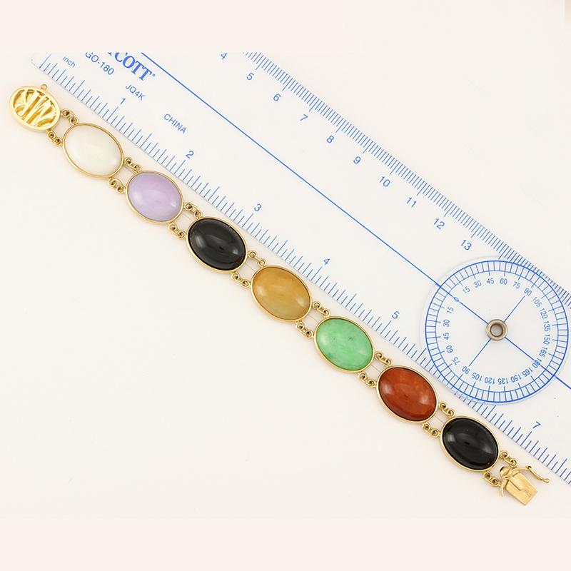 multi color jade bracelet
