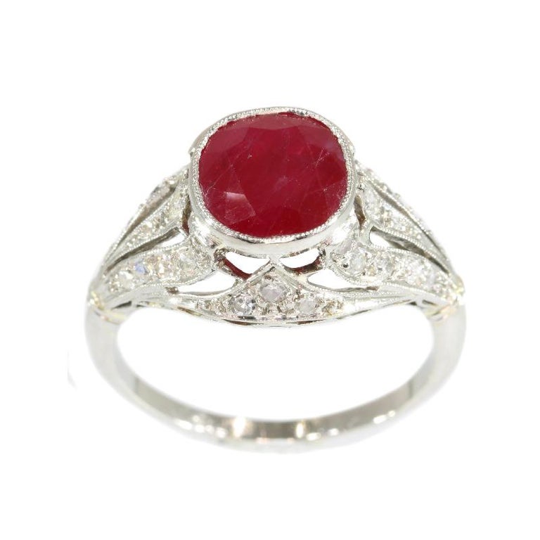 Certified Heat Treated Natural Ruby 3 19 Carat Diamond Certified Heat Treated Natural Ruby 3 19 Carat Diamond