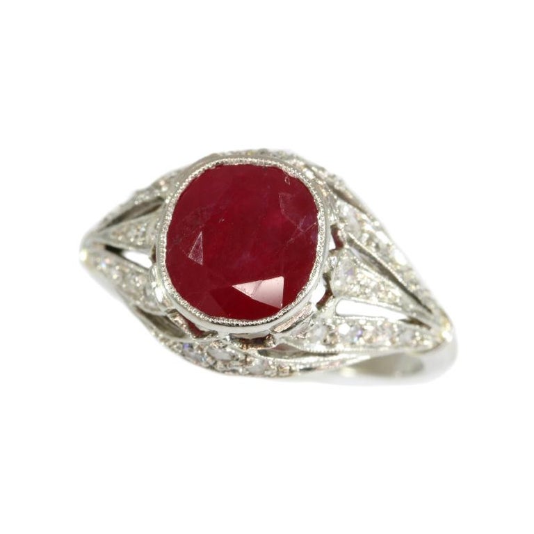 Certified Heat Treated Natural Ruby 3 19 Carat Diamond Certified Heat Treated Natural Ruby 3 19 Carat Diamond