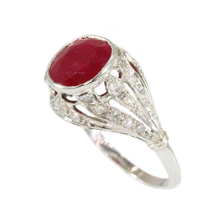 Certified Heat Treated Natural Ruby 3 19 Carat Diamond Certified Heat Treated Natural Ruby 3 19 Carat Diamond
