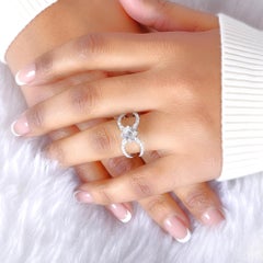 Certified Natural SI Clarity HI Color Diamond Wedding Ring 18 Karat White Gold