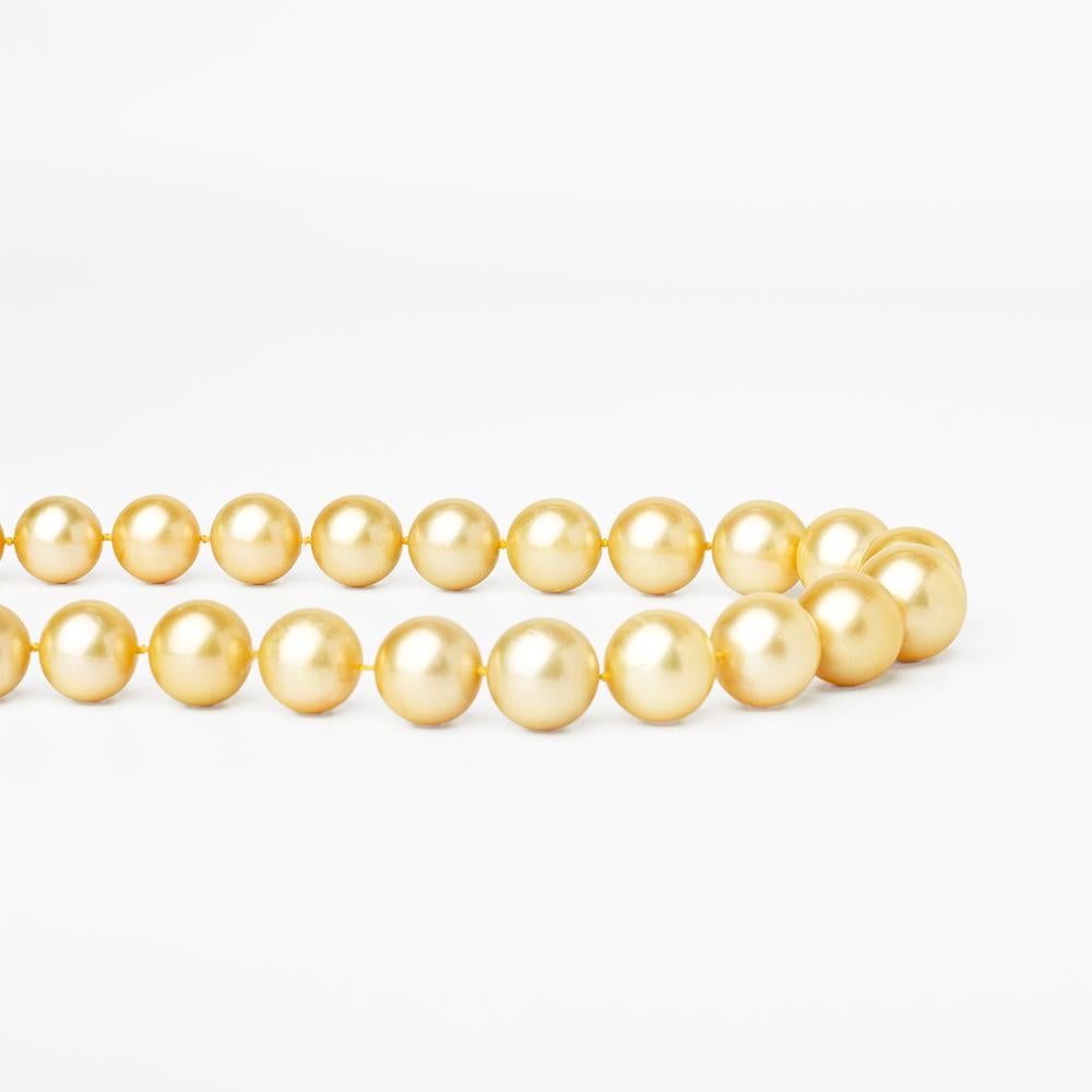 Uncut Certified Natural Southsea Gold Pearl Necklace