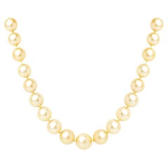 Certified Natural Southsea Gold Pearl Necklace