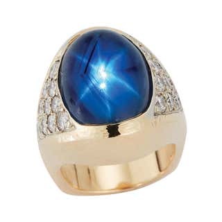 Sapphire and Diamond Gold Men's Ring For Sale at 1stDibs | mens ...