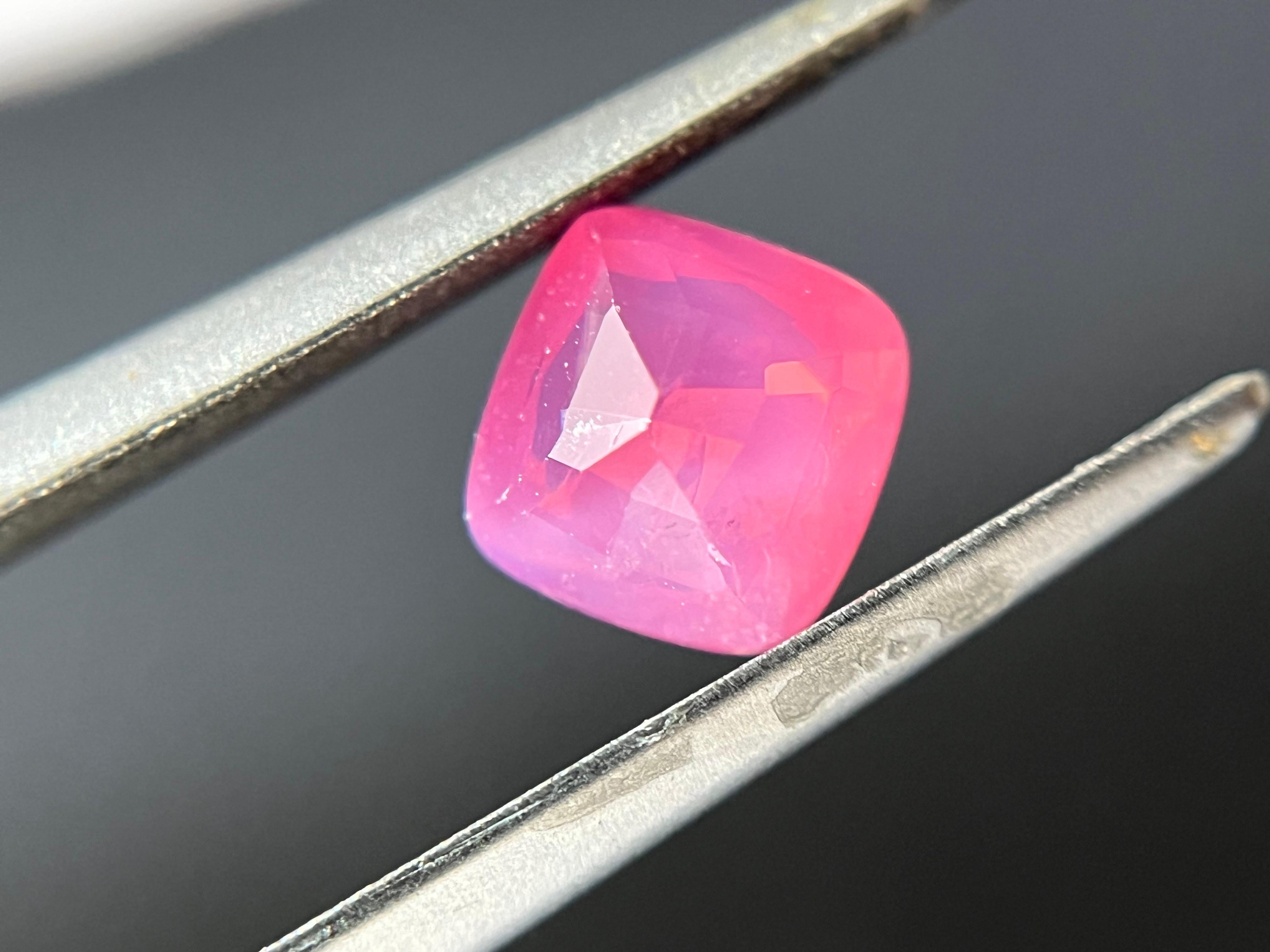 Certified Natural Tanzania Velvety Orange Pink Cushion Cut Mahenge Spinel For Sale 4