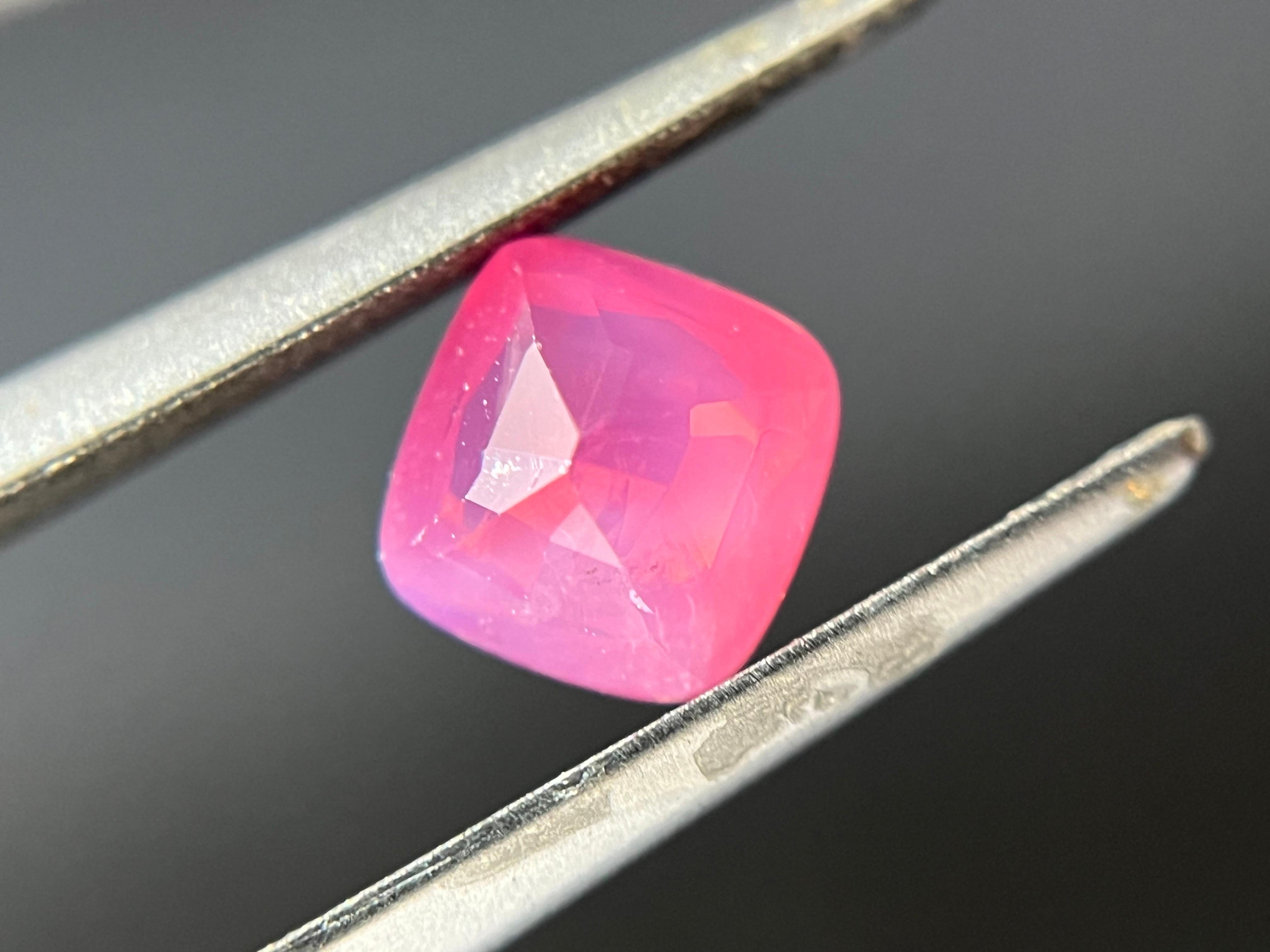 Certified Natural Tanzania Velvety Orange Pink Cushion Cut Mahenge Spinel For Sale 6