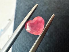 Certified Natural Tanzanian Mahenge Spinel, Heart-Cut Velvety Lotus Orange Fire