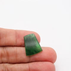 CERTIFIED Natural Translucent Green Jade Trapezoid Cut 5.96 Cts Cert-420409900