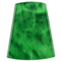 CERTIFIED Natural Translucent Green Jade Trapezoid Cut 5.96 Cts Cert-420409900