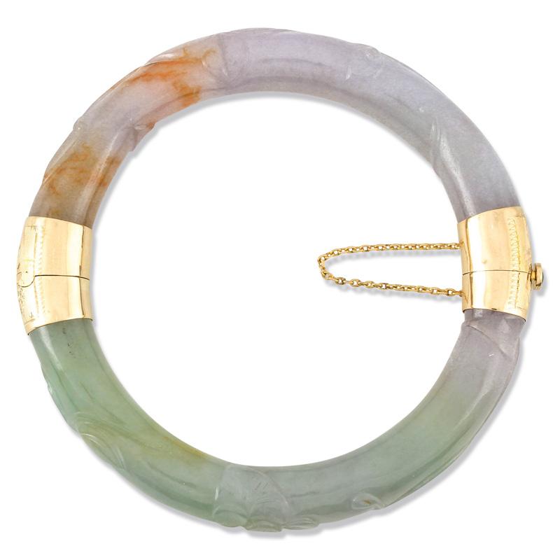 tri color jade bracelet