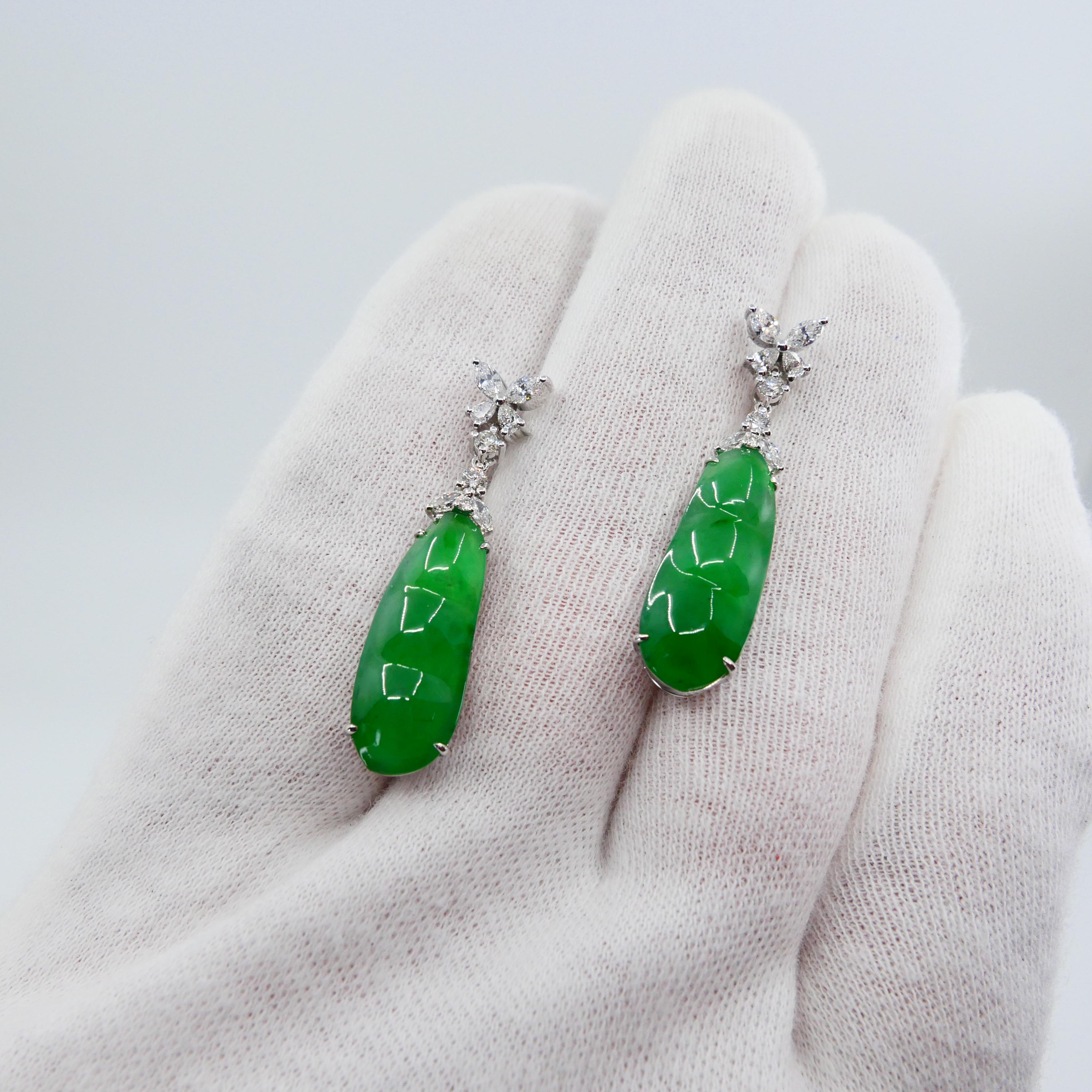 apple green earrings