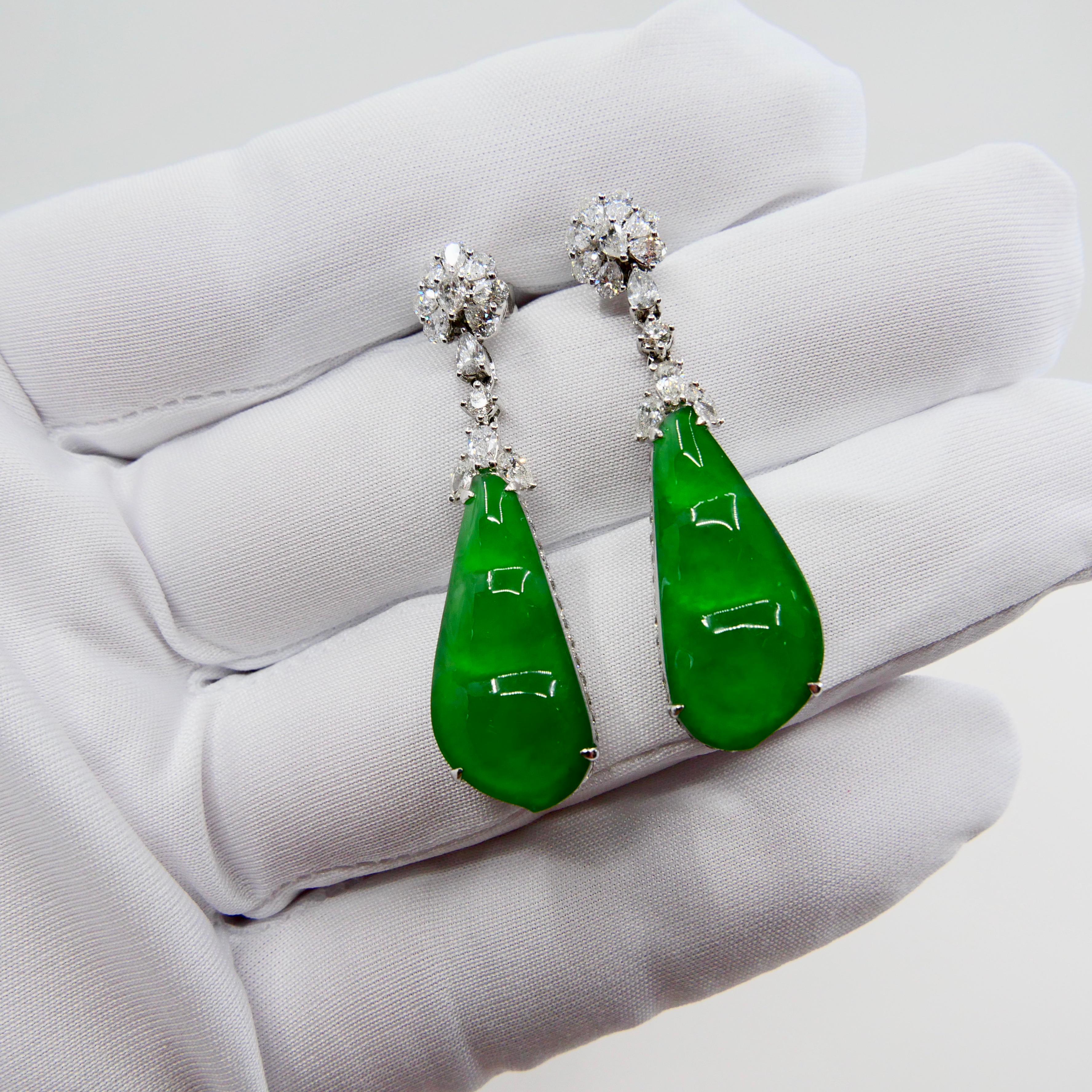 apple green earrings