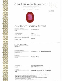 Certified Natural Unheated Ruby & Diamond Ring in Platinum