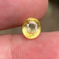 Certified Natural Yellow Sapphire 2.00 Carat Oval Cut Loose Gemstone for Ring