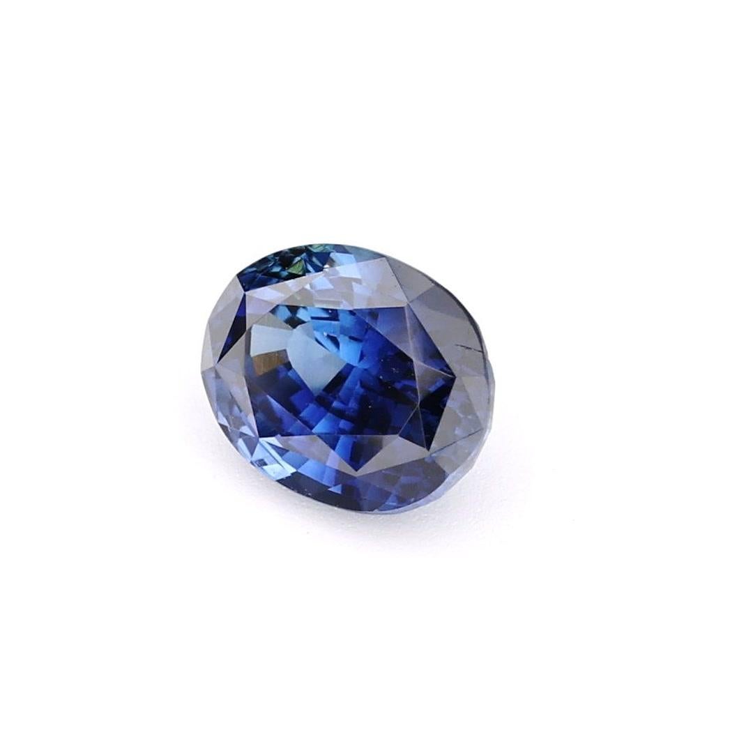 Oval Cut Certified Blue Sapphire Ceylon Origin Gemstone 1.05 Ct For Sale
