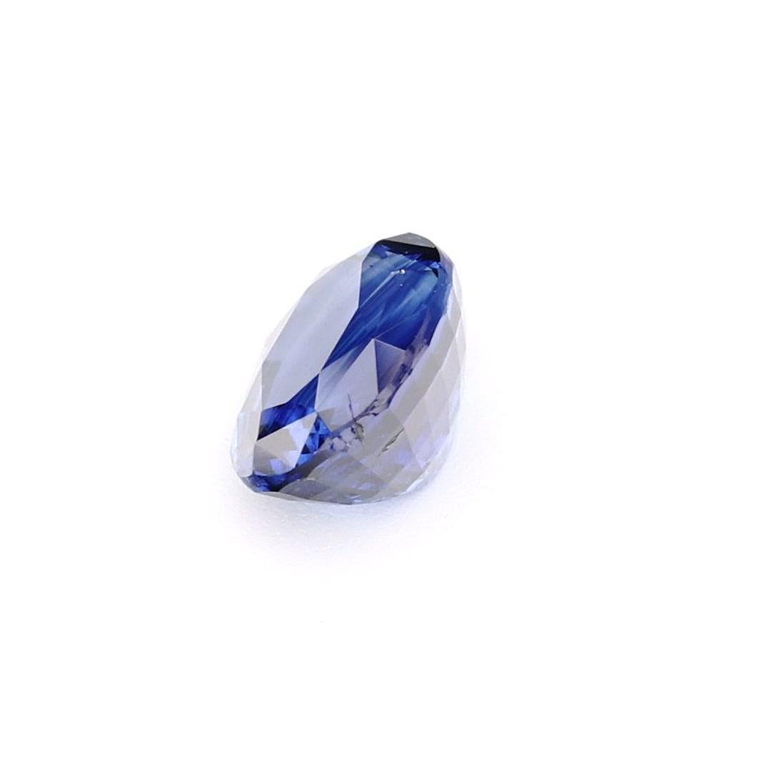 Women's or Men's Certified Blue Sapphire Ceylon Origin Gemstone 1.05 Ct For Sale