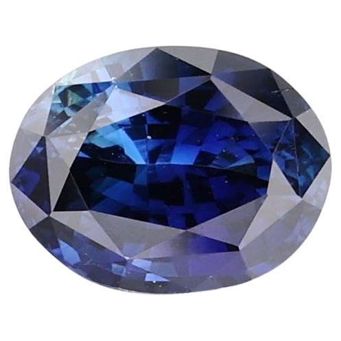 Saphir bleu certifié d'origine de Ceylan 1,05 carat