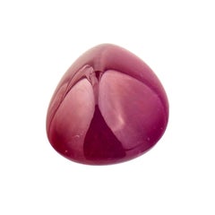 Certified No Heat Burmese Ruby Cabochon Cut Loose Gemstone