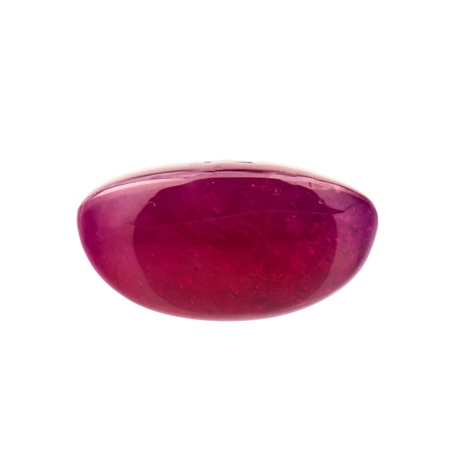 burmese ruby under microscope