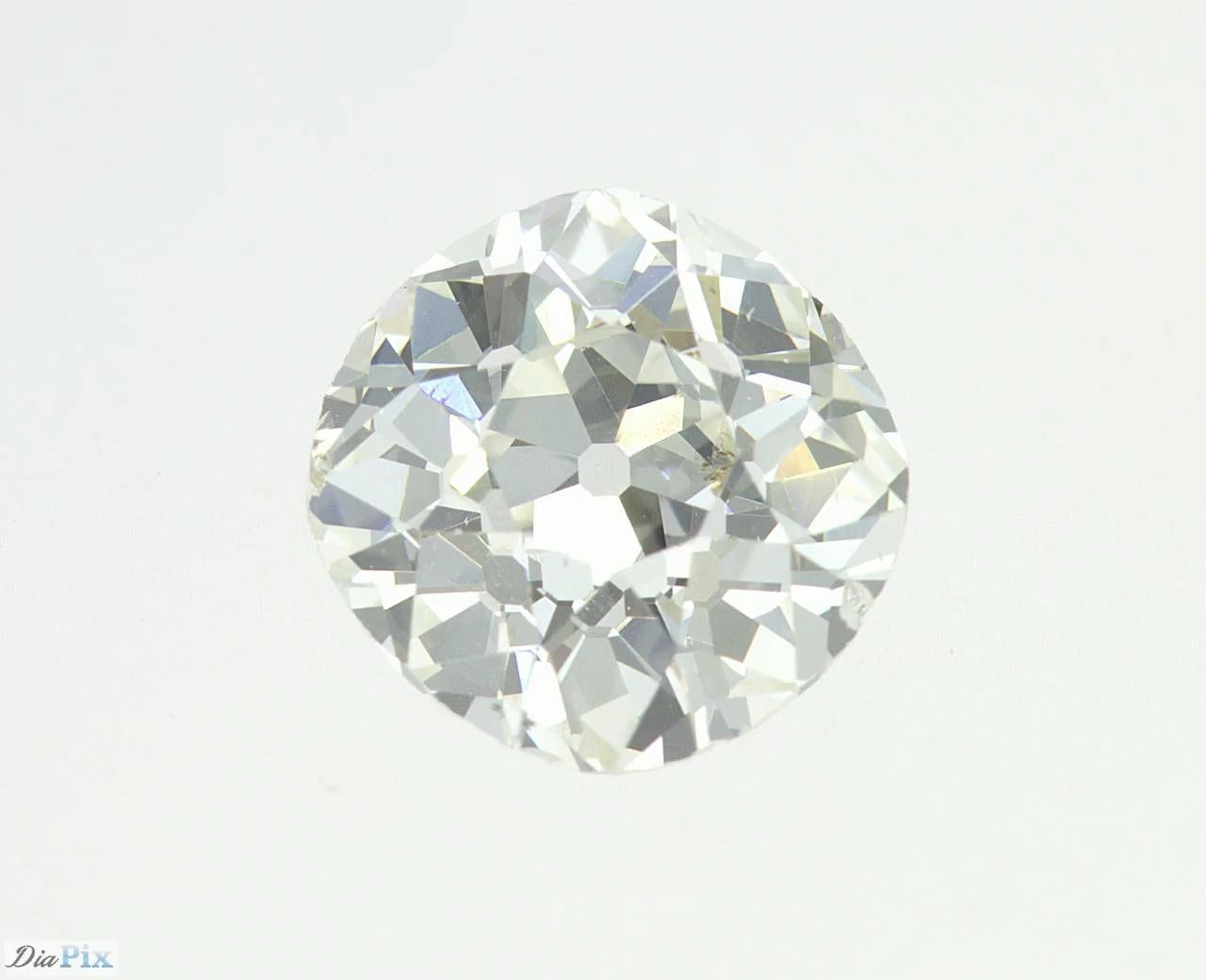 Diamant certifié taille vieille mine de 1,49 carat G SI1 11