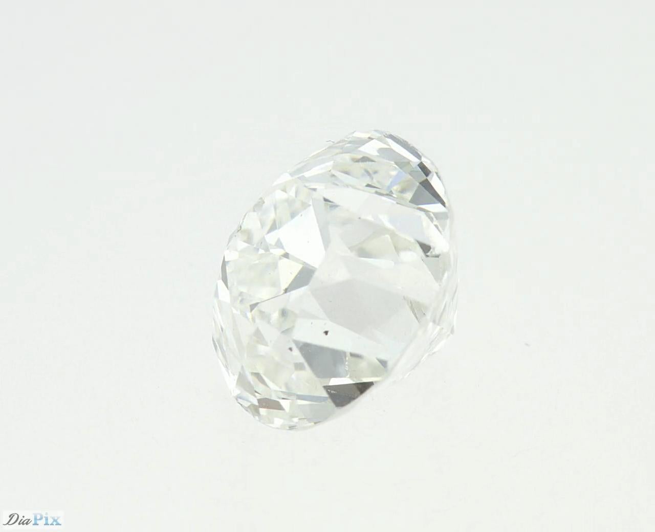 Women's or Men's Certified Old Mine Cut Diamond, 1.73 Carat F VS2