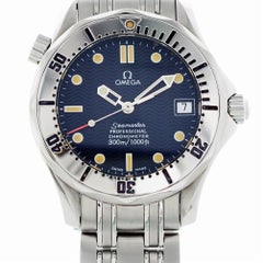 Certified Omega Seamaster 2531.80.00 with Band and Blue Dial