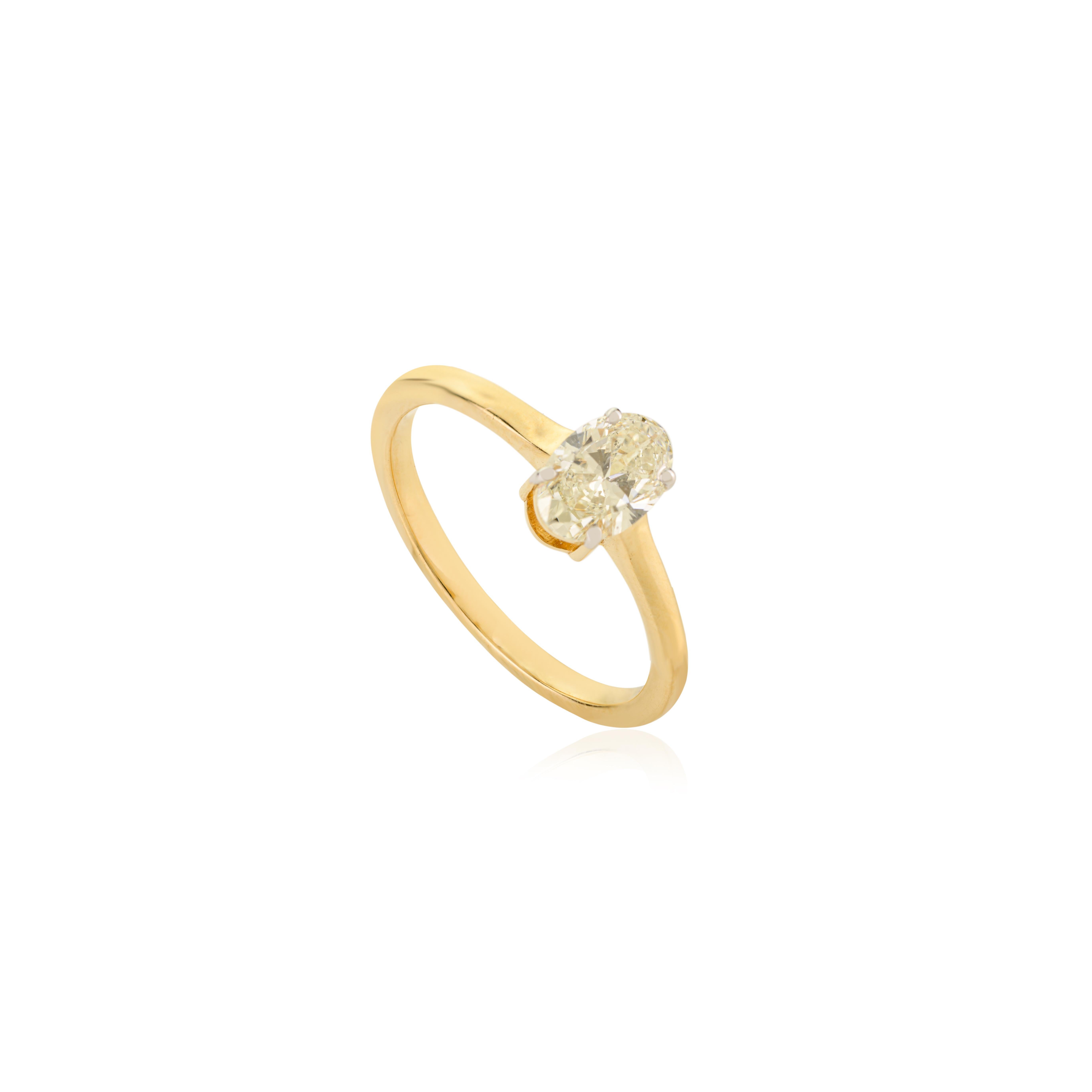 in vendita:  Anello di fidanzamento solitario con diamante taglio ovale certificato per lei in oro giallo 18 carati 5