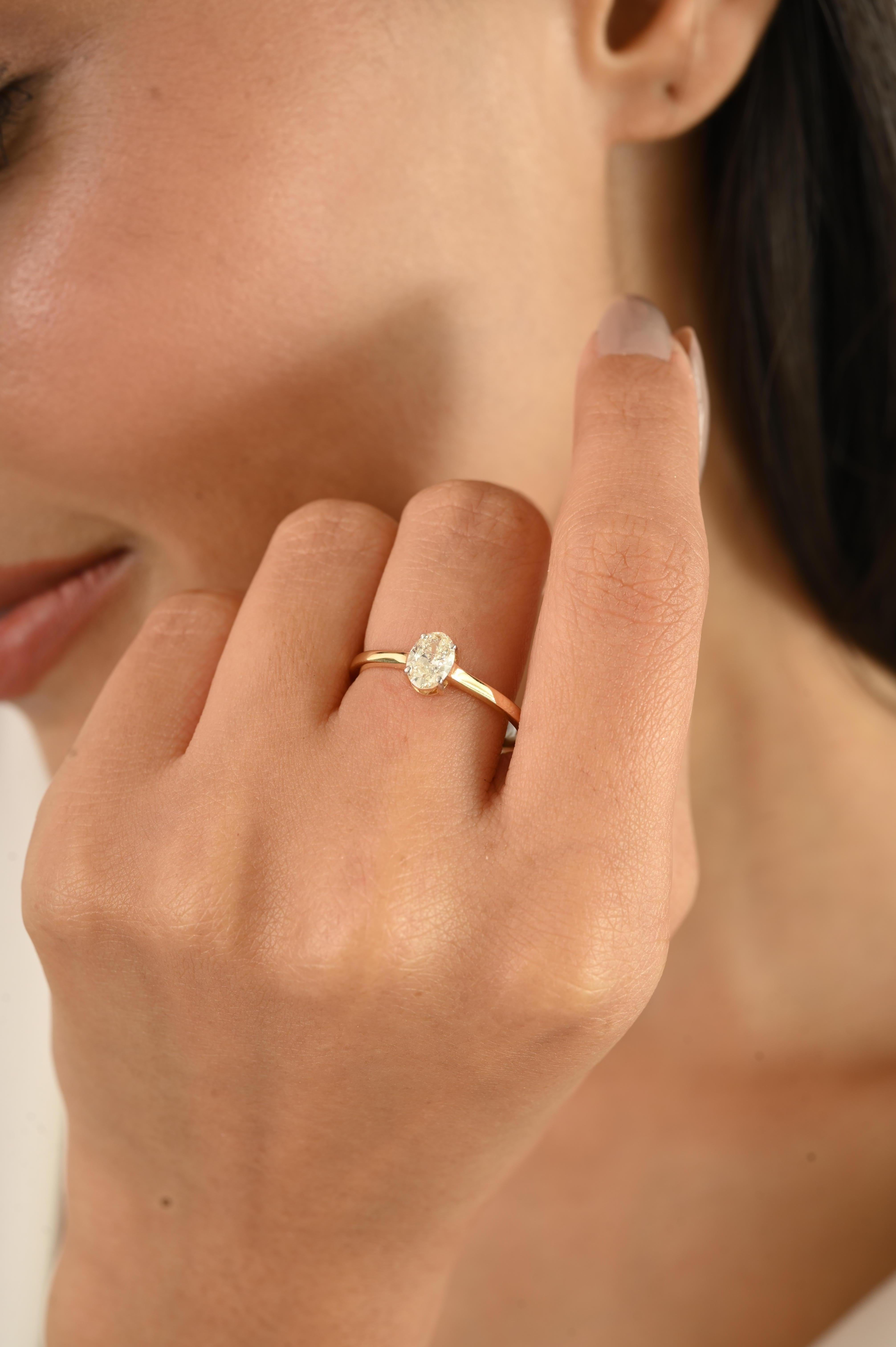in vendita:  Anello di fidanzamento solitario con diamante taglio ovale certificato per lei in oro giallo 18 carati 6