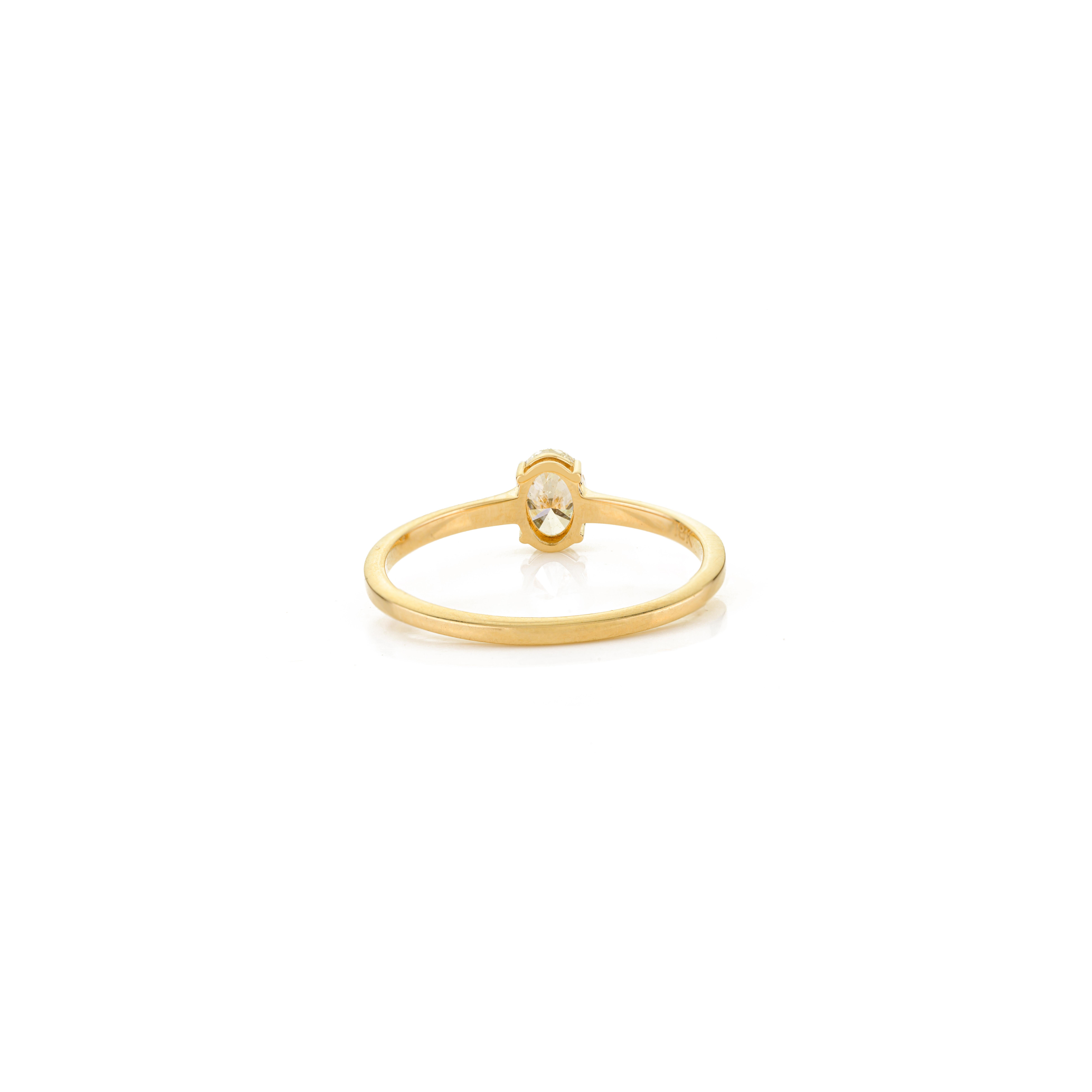 in vendita:  Anello di fidanzamento solitario con diamante taglio ovale certificato per lei in oro giallo 18 carati 7