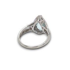 1.85 Carat Certified Paraiba Tourmaline White Diamond White Gold Ring