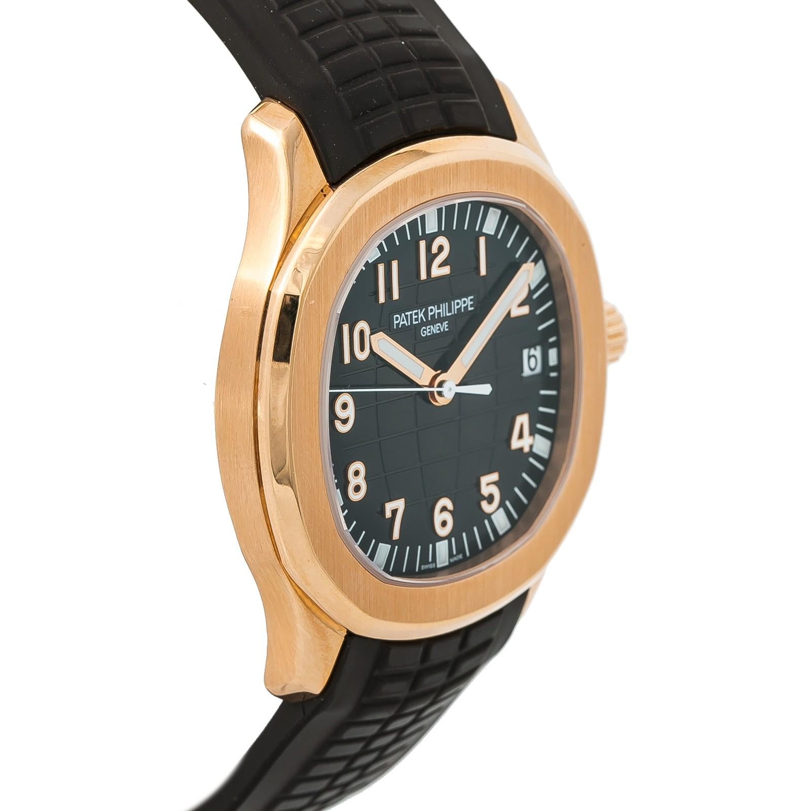 Certified Patek Philippe Aquanaut 5167R-001 Men’s Automatic Watch 18 Karat RG 2